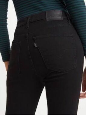Levi's Mile High Super Skinny High Rise Black Denim Jeans Size 29